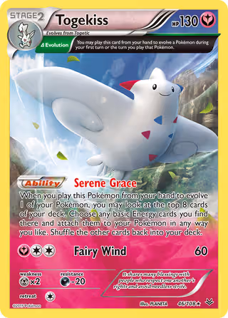 Togekiss 46/108 Pokemon card