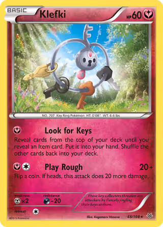 Klefki 48/108 Pokemon card
