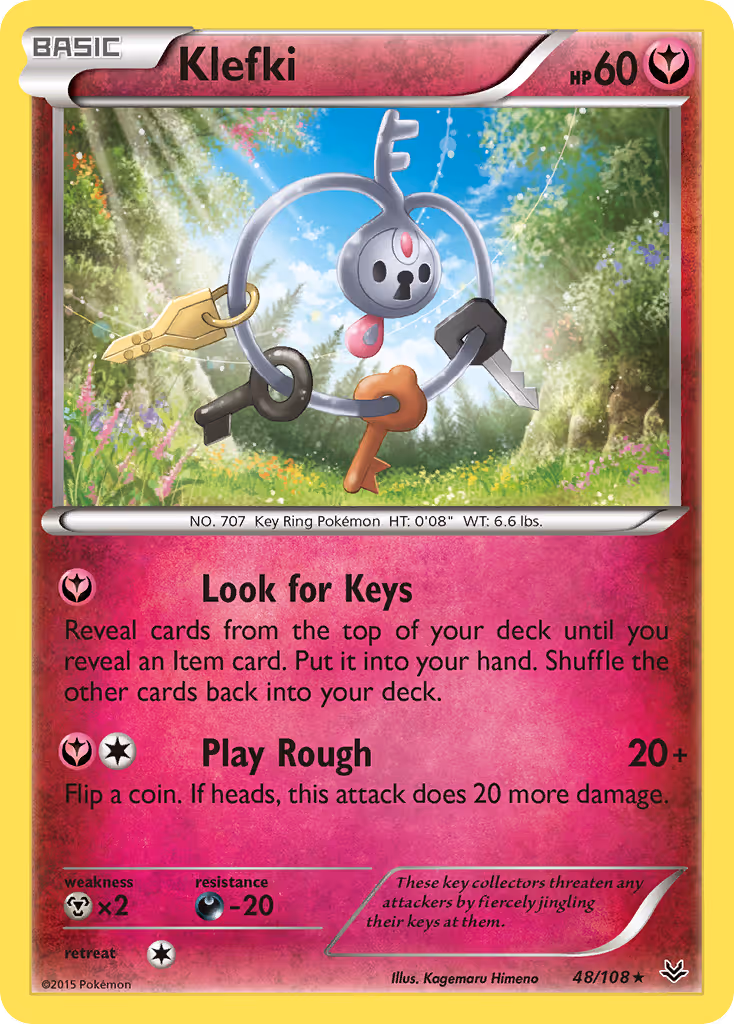 Klefki 48/108 Pokemon card