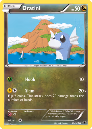 Dratini 49/108 Pokemon card