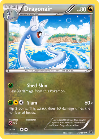 Dragonair 50/108 Pokemon card