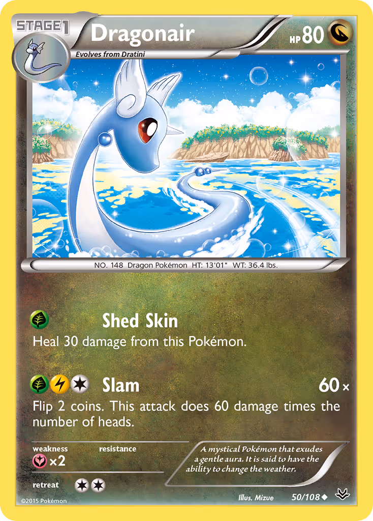 Dragonair 50/108 Pokemon card