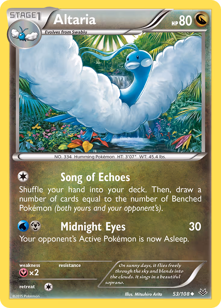 Altaria 53/108 Pokemon card