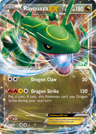 Rayquaza EX 60/108 Pokemon card