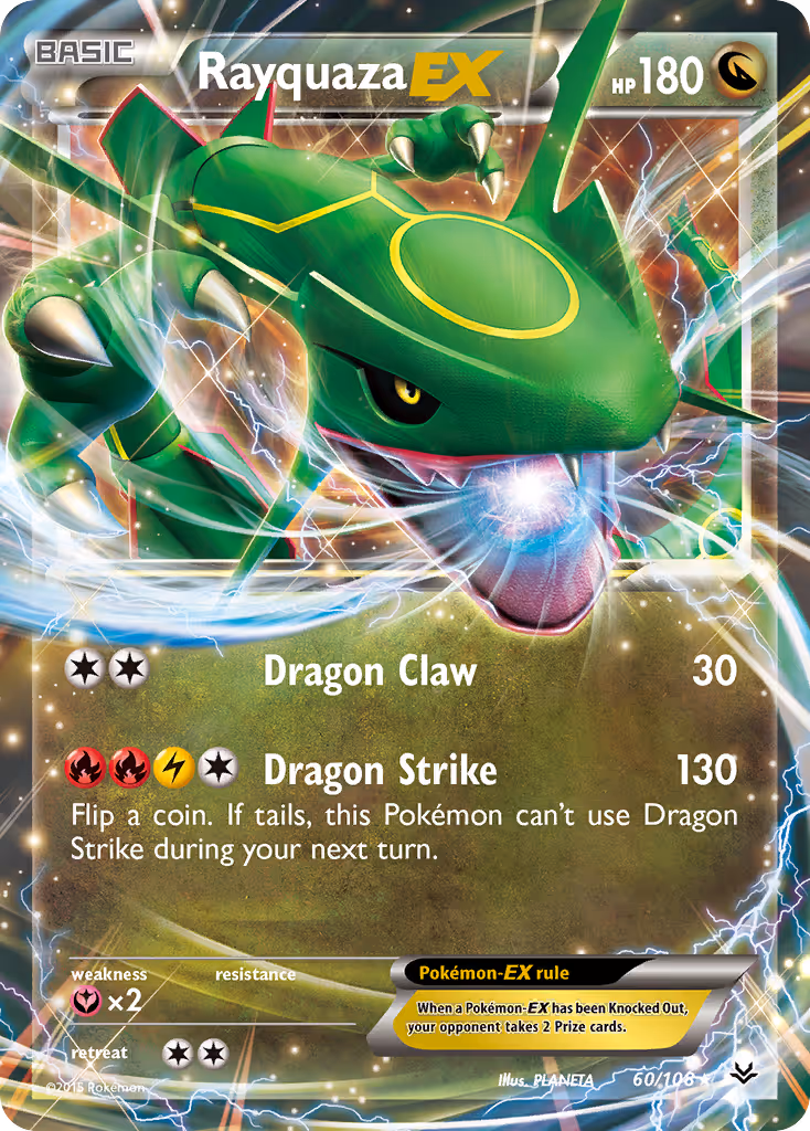 Rayquaza EX 60/108 Pokemon card