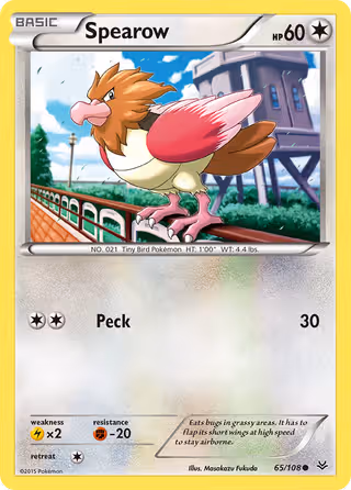 Spearow 65/108 Pokemon card