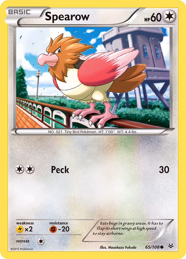 Spearow 65/108 Pokemon card