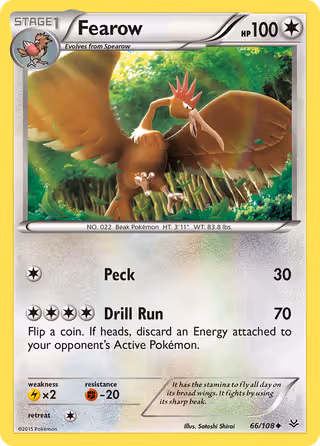 Fearow 66/108 Pokemon card