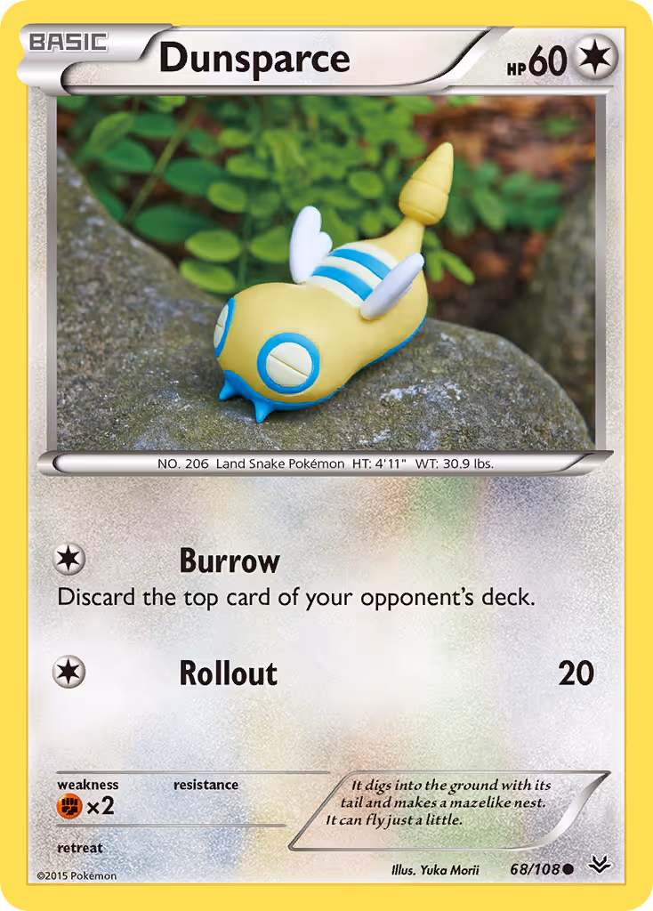Dunsparce 68/108 Pokemon card