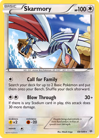 Skarmory 69/108 Pokemon card
