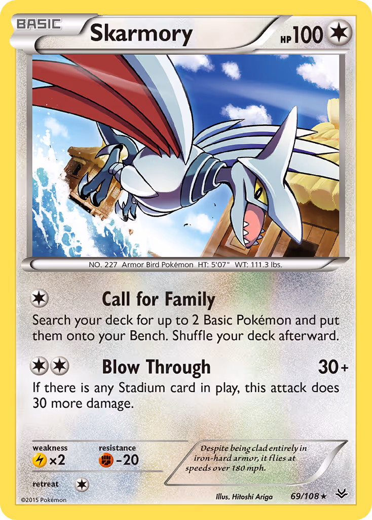 Skarmory 69/108 Pokemon card