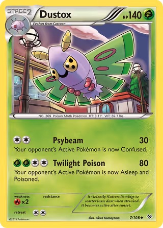 Dustox 7/108 Pokemon card