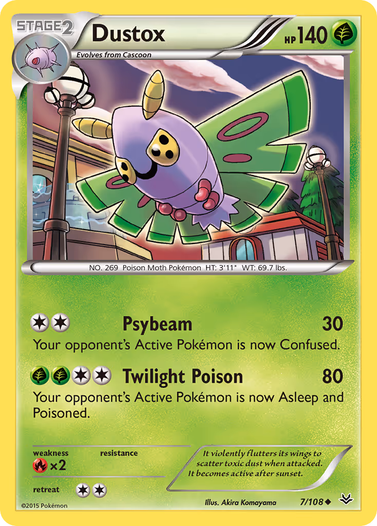 Dustox 7/108 Pokemon card