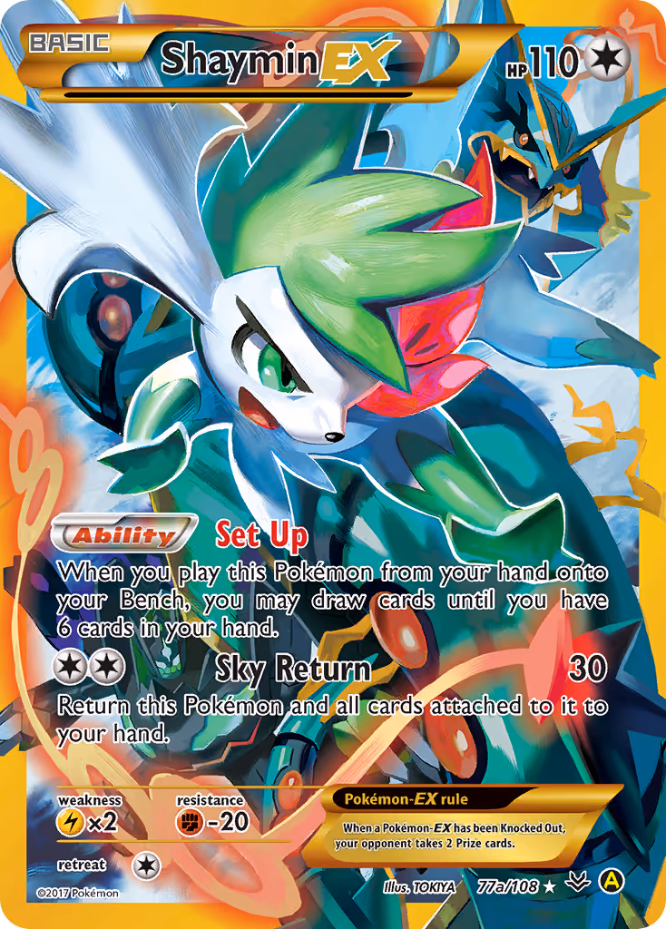 Shaymin EX 77a Pokemon card