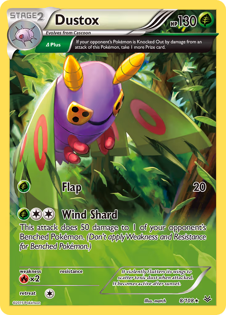 Dustox 8/108 Pokemon card