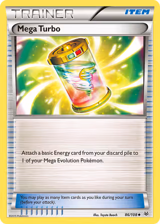 Mega Turbo 86/108 Pokemon card