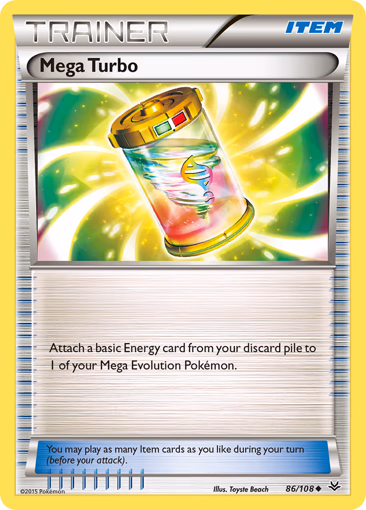Mega Turbo 86/108 Pokemon card
