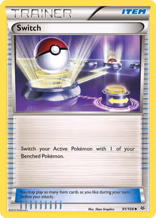 Switch 91/108 Pokemon card