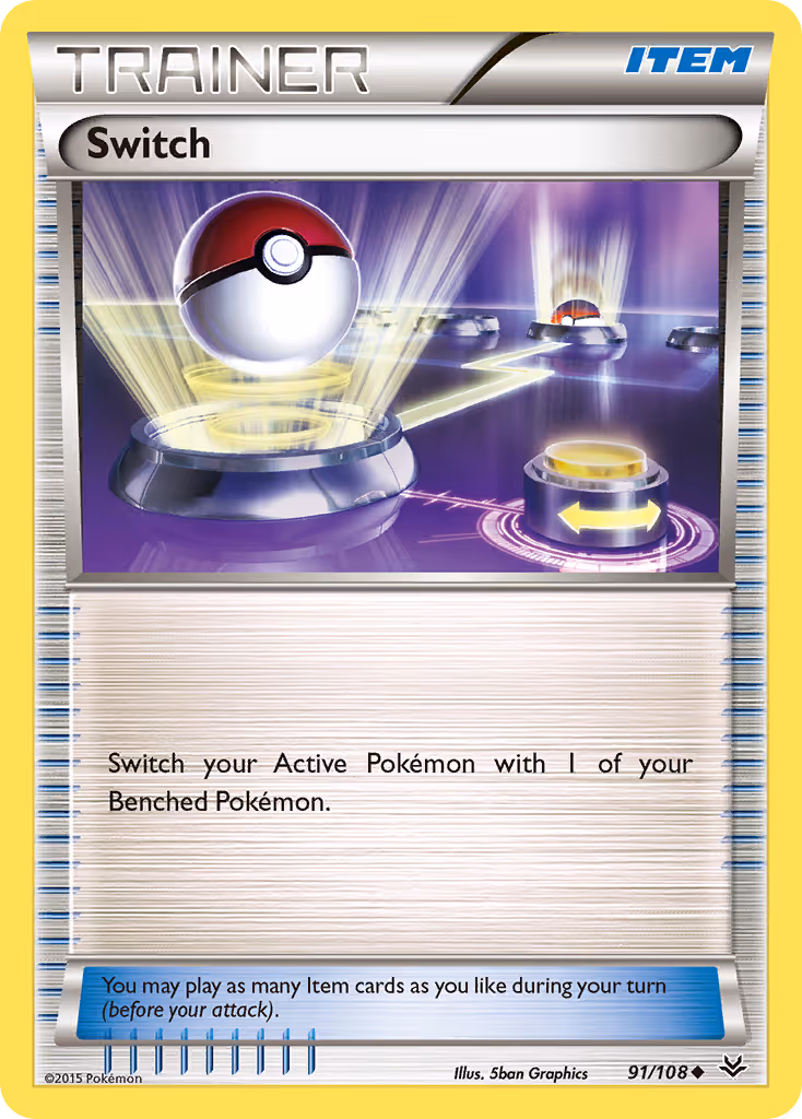 Switch 91/108 Pokemon card