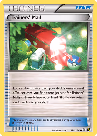 Trainers' Mail 92a Pokemon card
