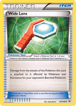 Wide Lens 95/108 Pokemon card