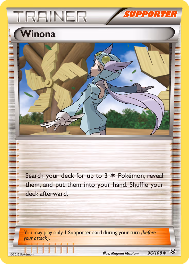 Winona 96/108 Pokemon card