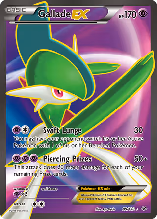 Gallade EX 99/108 Pokemon card