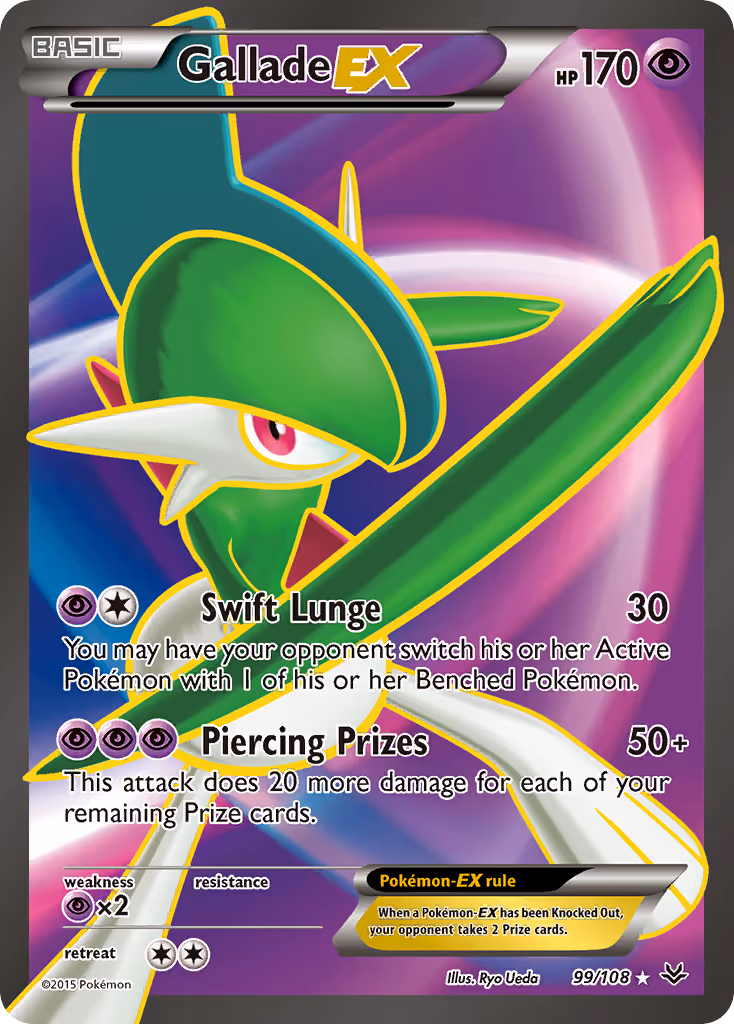 Gallade EX 99/108 Pokemon card