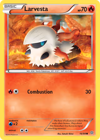 Larvesta 16/98 Pokemon card
