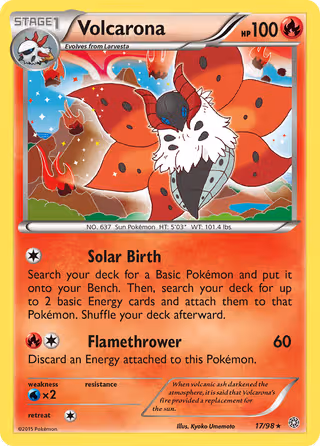 Volcarona 17/98 Pokemon card