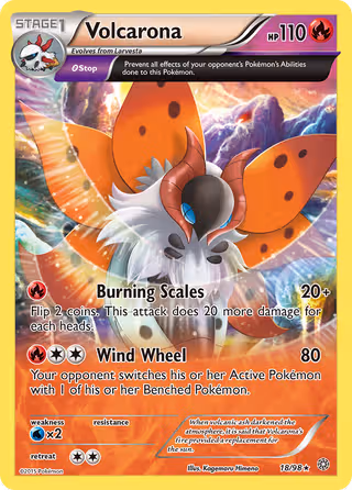 Volcarona 18/98 Pokemon card