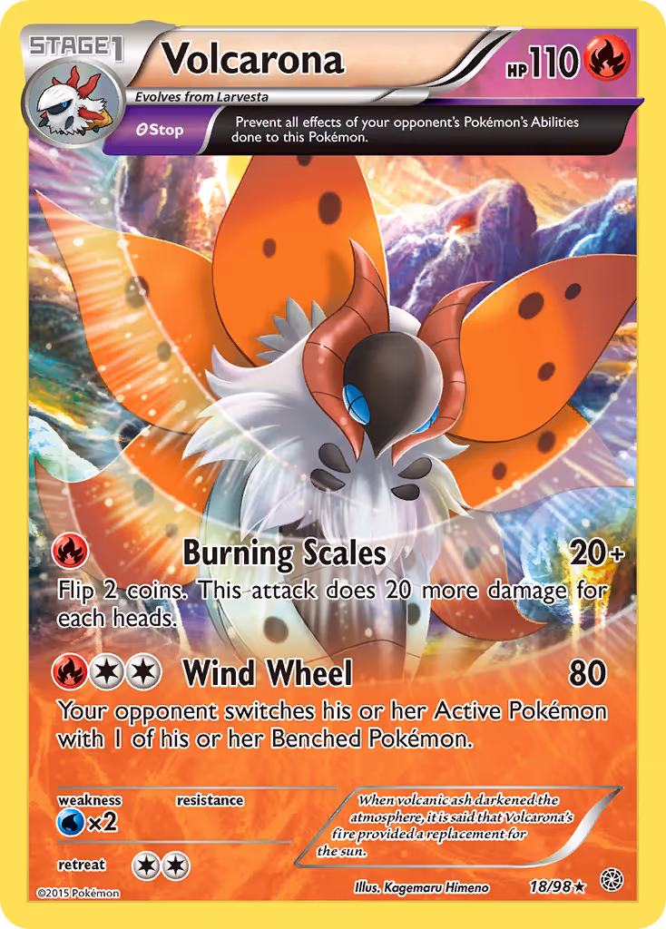 Volcarona 18/98 Pokemon card