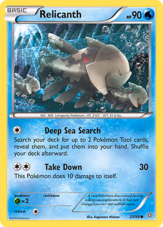 Relicanth 23/98 Pokemon card