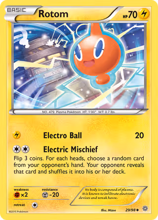 Rotom 29/98 Pokemon card