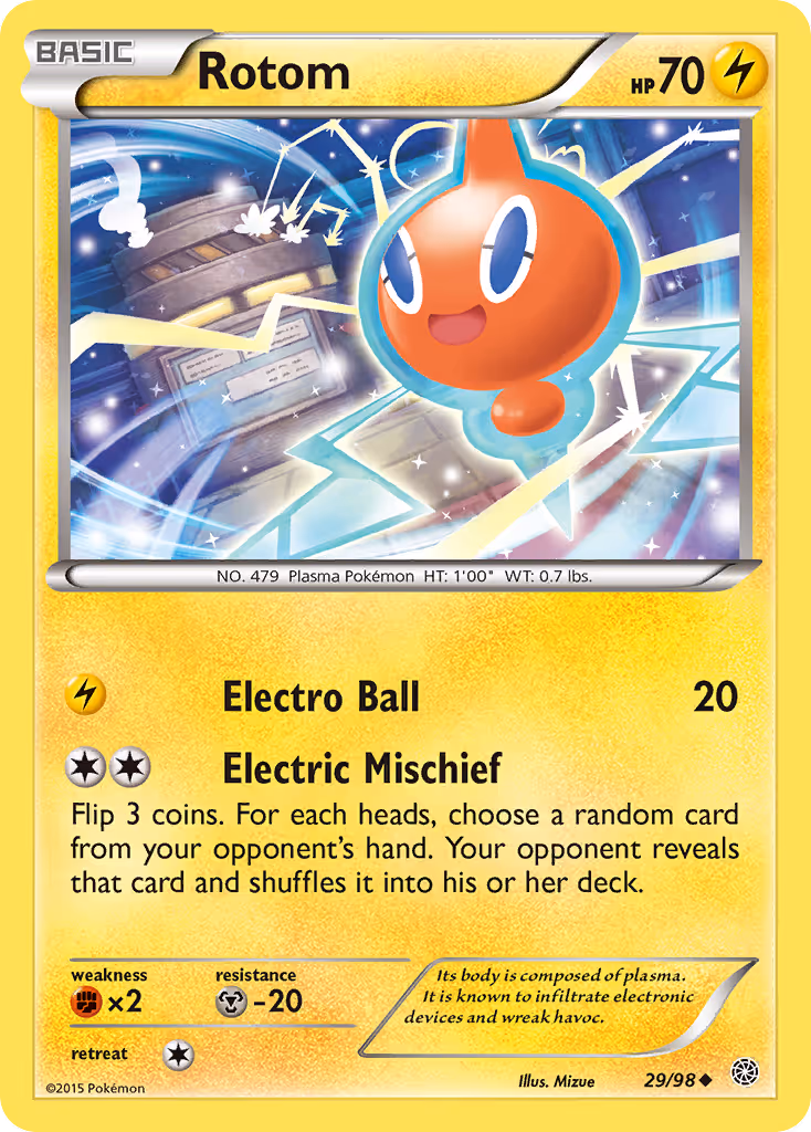 Rotom 29/98 Pokemon card