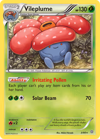 Vileplume 3/98 Pokemon card