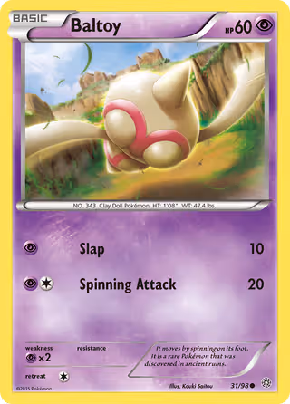 Baltoy 31/98 Pokemon card