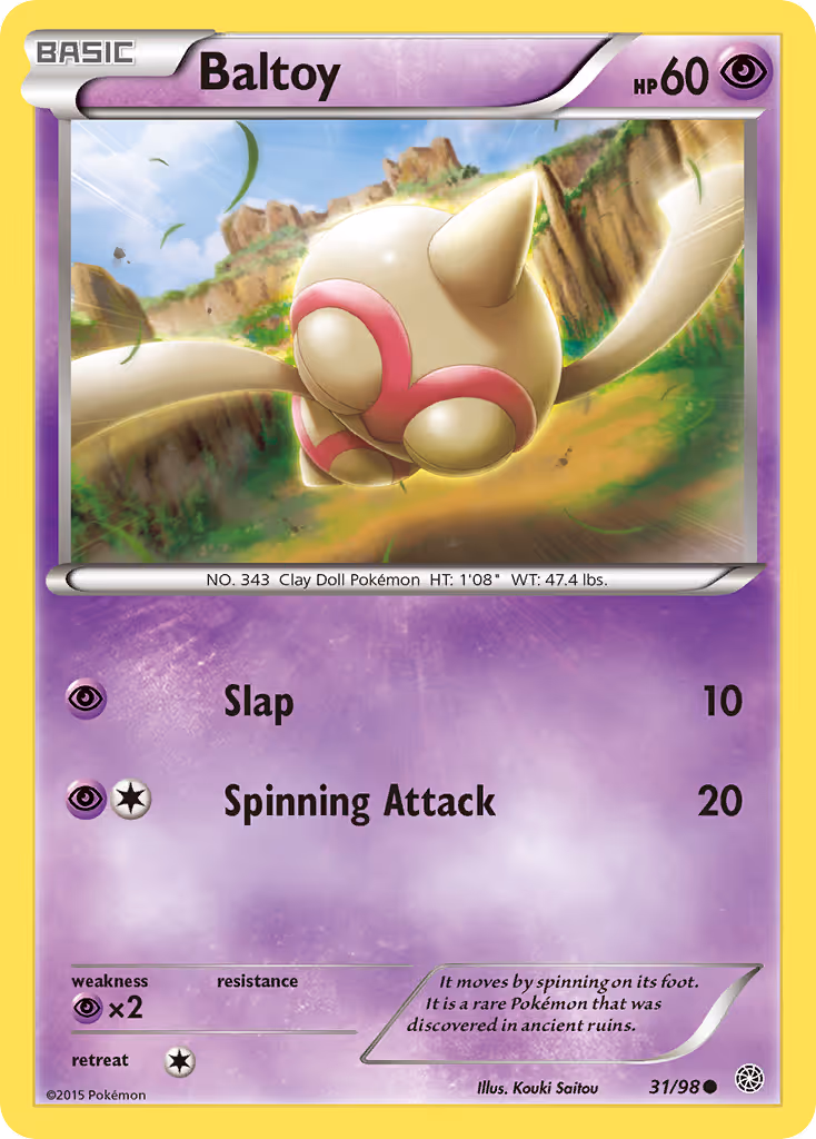Baltoy 31/98 Pokemon card