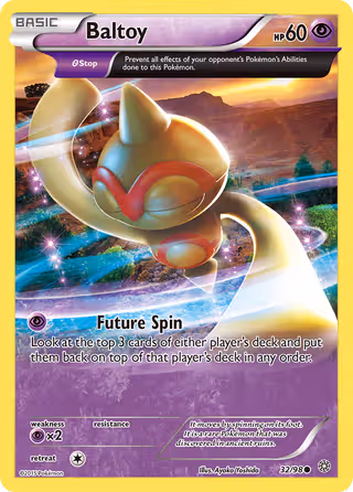 Baltoy 32/98 Pokemon card