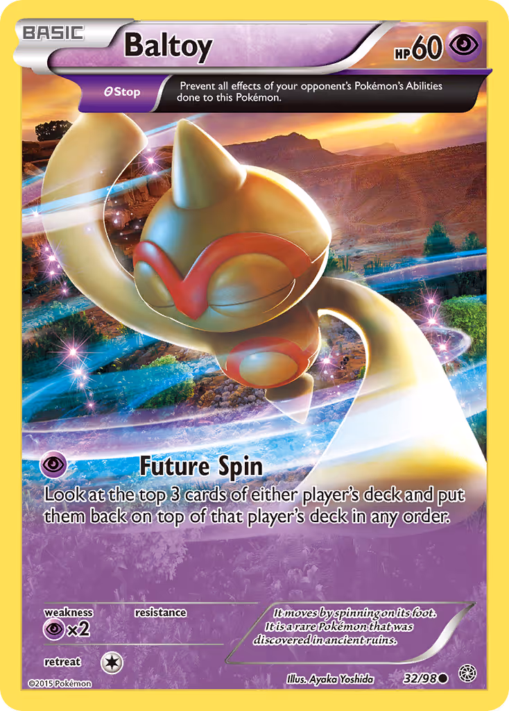 Baltoy 32/98 Pokemon card
