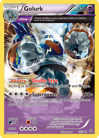 Golurk 35/98 Pokemon card