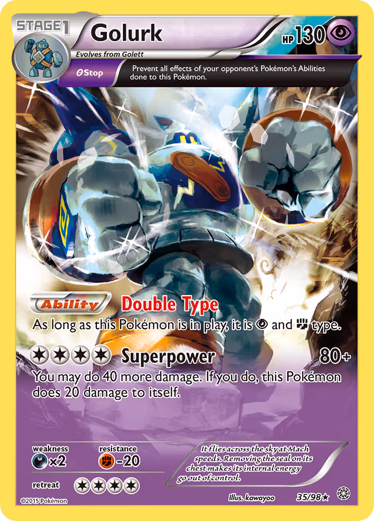 Golurk 35/98 Pokemon card
