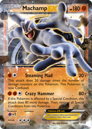 Machamp EX 37/98 Pokemon card