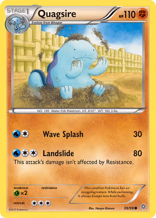 Quagsire 39/98 Pokemon card