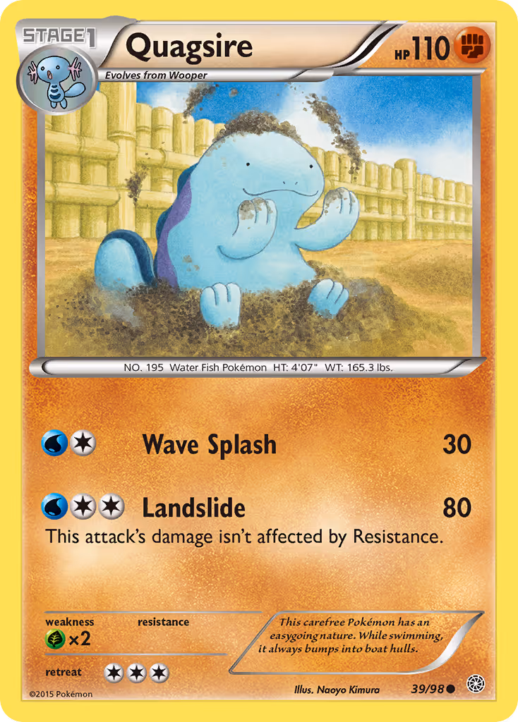 Quagsire 39/98 Pokemon card
