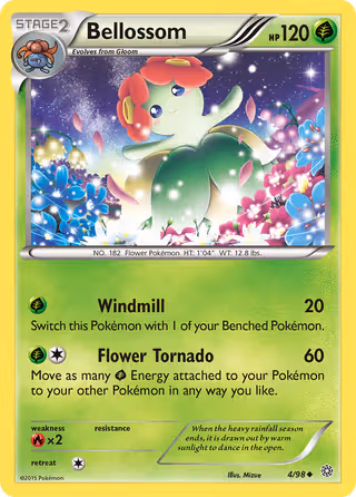 Bellossom 4/98 Pokemon card