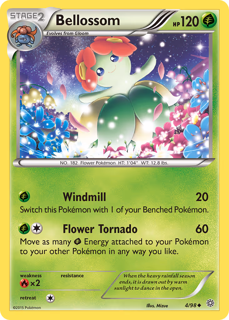 Bellossom 4/98 Pokemon card