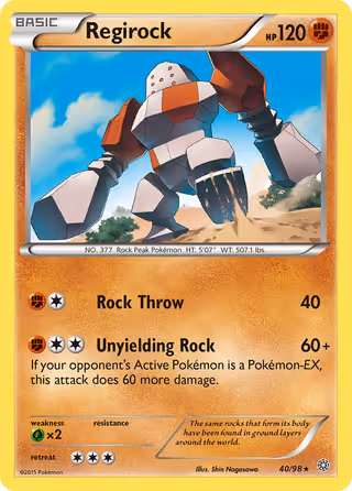 Regirock 40/98 Pokemon card