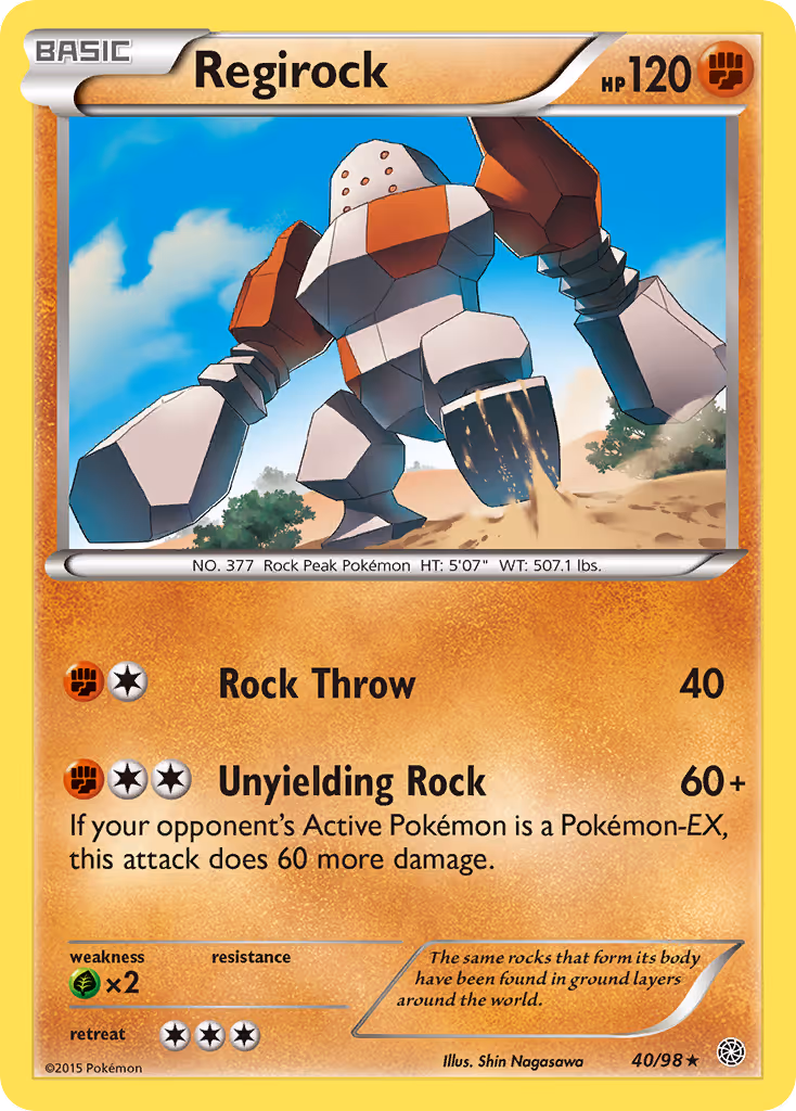 Regirock 40/98 Pokemon card