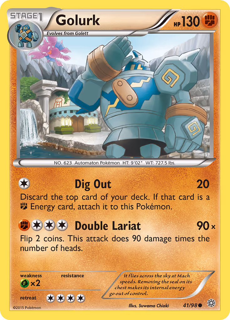 Golurk 41/98 Pokemon card